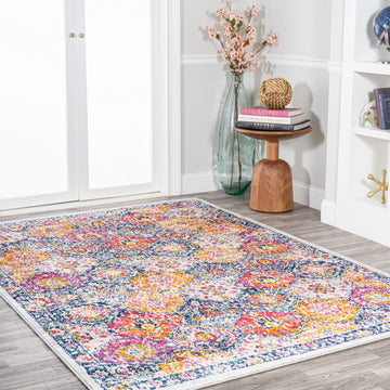 Modern Persian Boho Vintage Trellis Area Rug